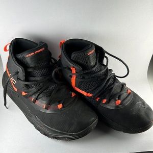 Under Armour UA Steph Curry SC 3Zero 2 Basketball Shoes Black Orange Size 3Y